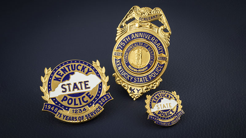 Kentucky state police anniversary badge