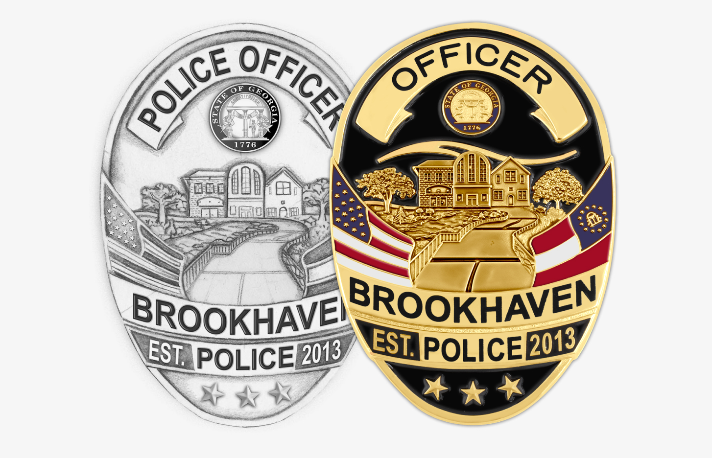 BadgeStudio Brookhaven Police Badge sketch final custom badge