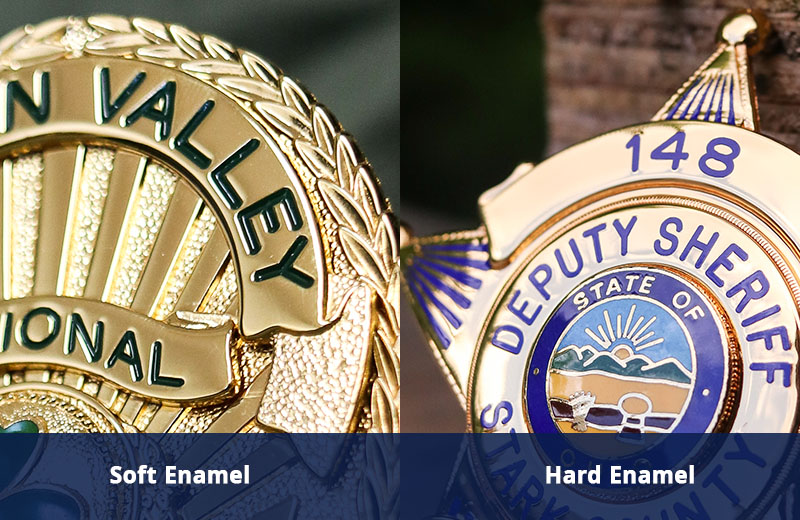 Soft enamel or hard enamel custom badges