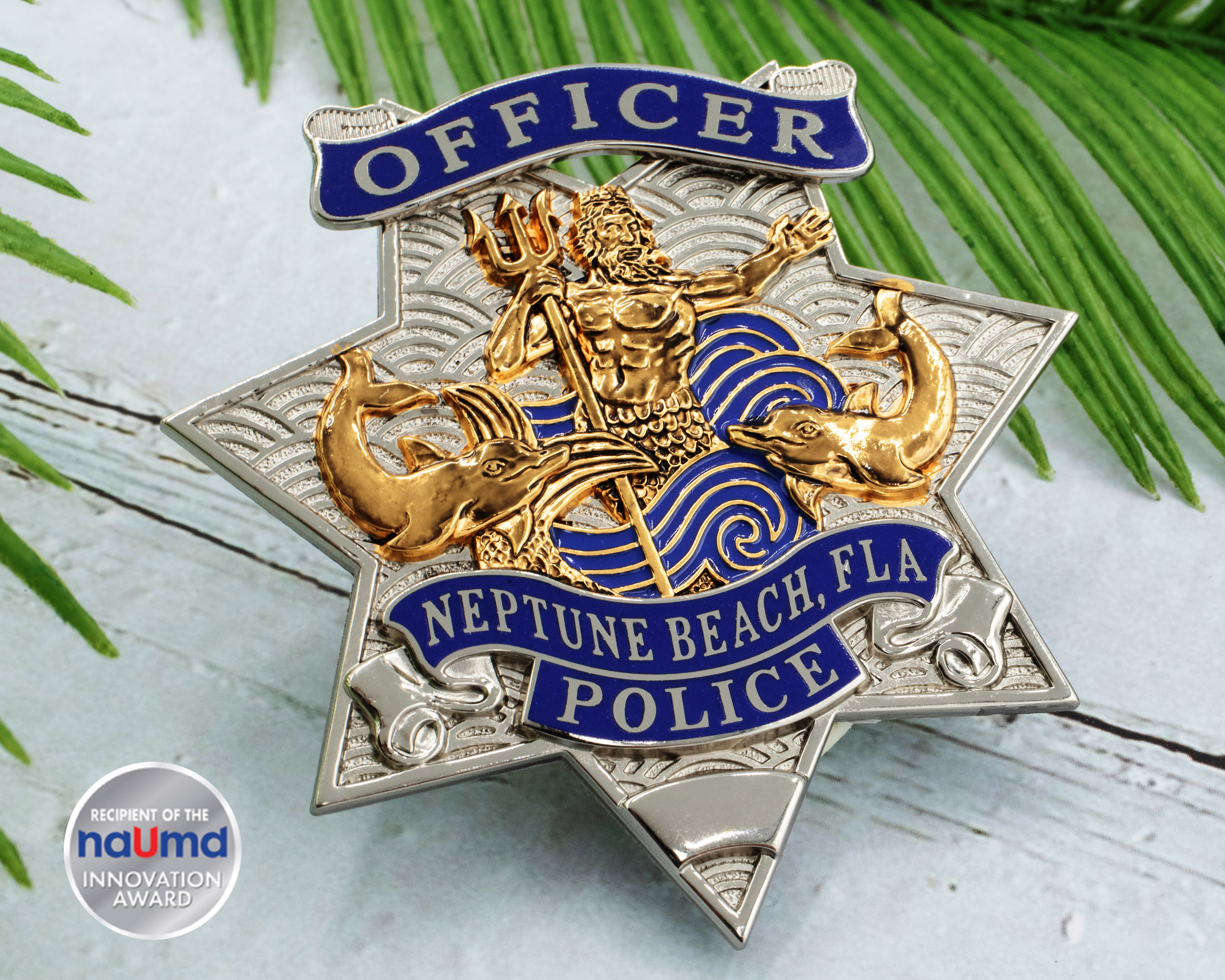 Neptune Beach Police Badge, NAUMD: Best Badge Design