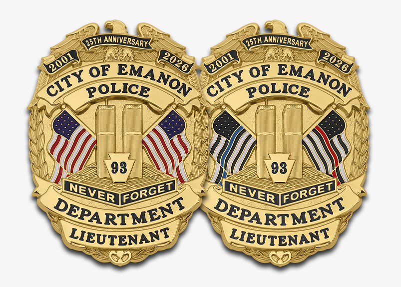 Smith and warren 9/11 custom badge for 25th anniversary