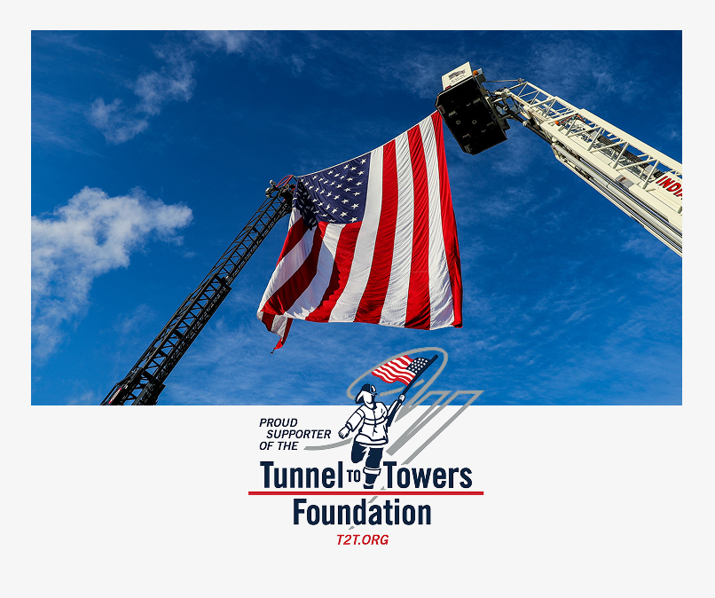 Tunnel to Towers USA flag waving Proud Supporter