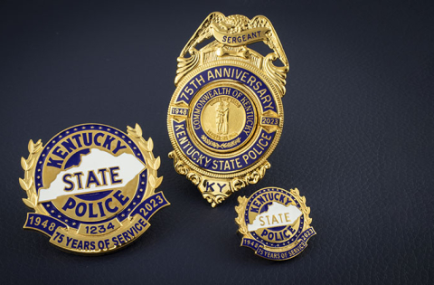 Kentucky state police anniversary badge