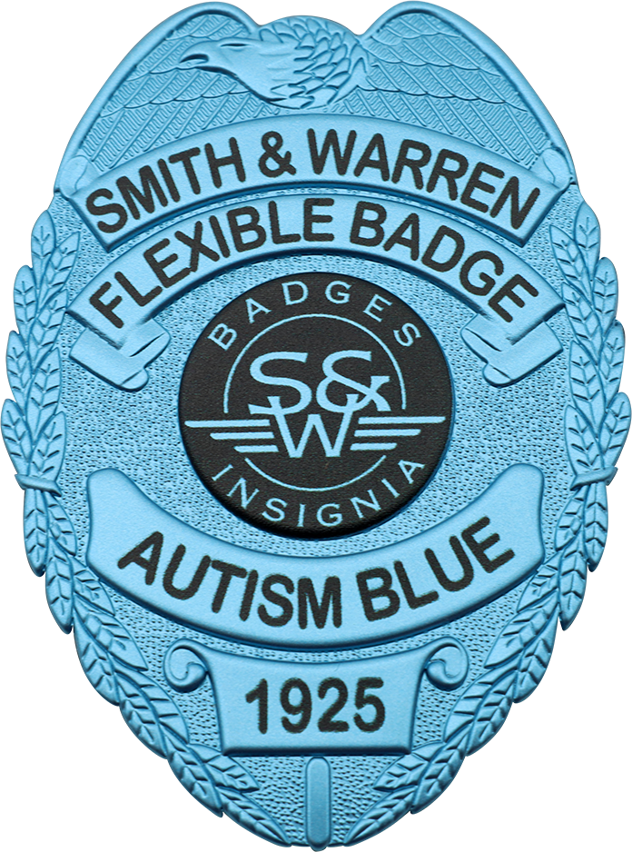 Autism Blue Flexible Badge Finish