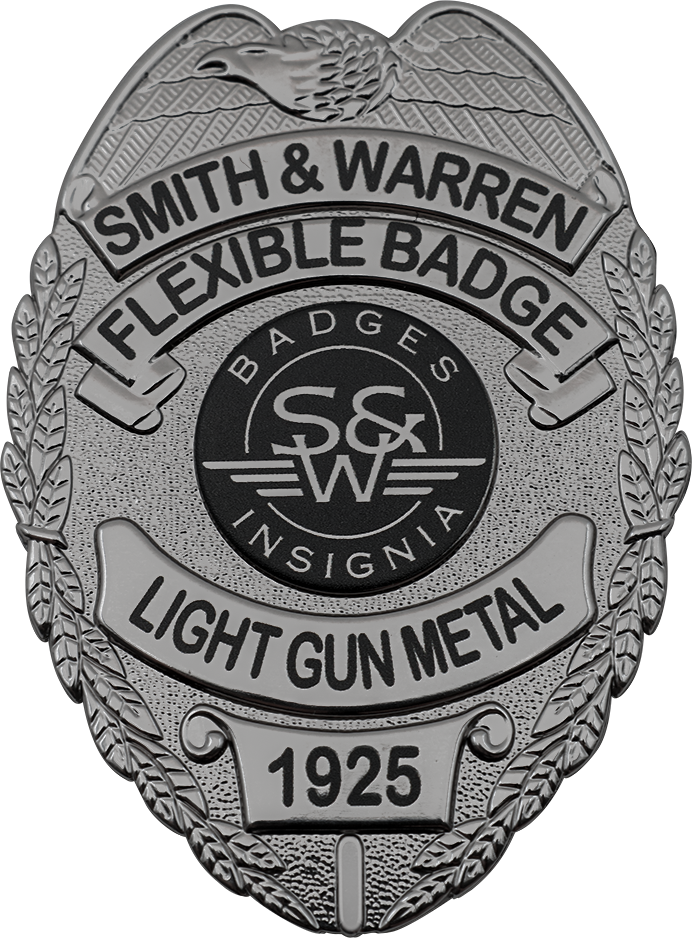 Light Gun Metal Flexible Badge Finish
