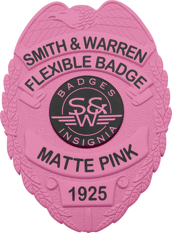 Matte Pink Flexible Badge Finish