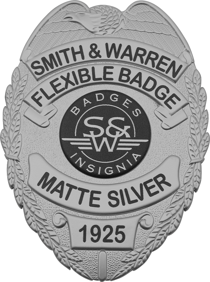 Matte Silver Flexible Badge Finish