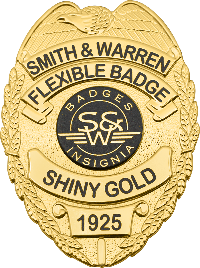 Shiny Gold Flexible Badge Finish