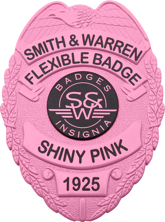 Shiny Pink Flexible Badge Finish