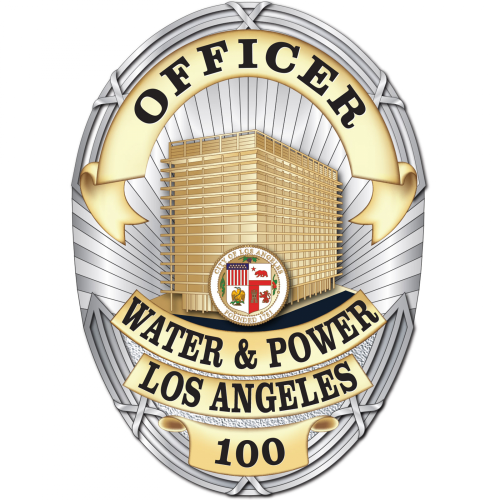 LA Water & Power custom badge