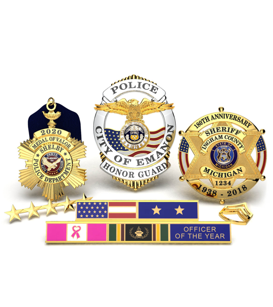 Custom Metal Badges, Custom Design Police Badges