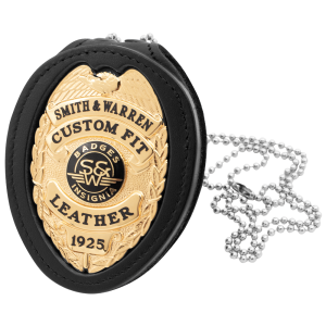 OVAL BELT & NECK CHAIN RECESSED DUTY LEATHER BADGE HOLDER OVAL BELT & NECK CHAIN RECESSED DUTY LEATHER BADGE HOLDER