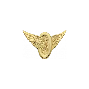 Police motorcycle wings top