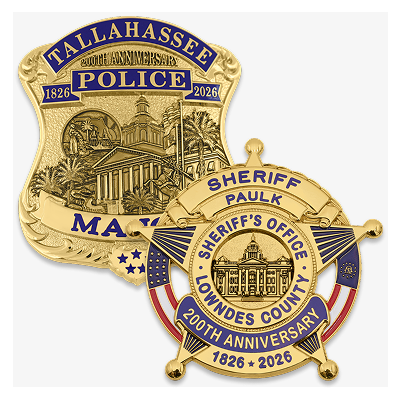 Anniversary custom badges Smith & Warren BadgeStudio designs